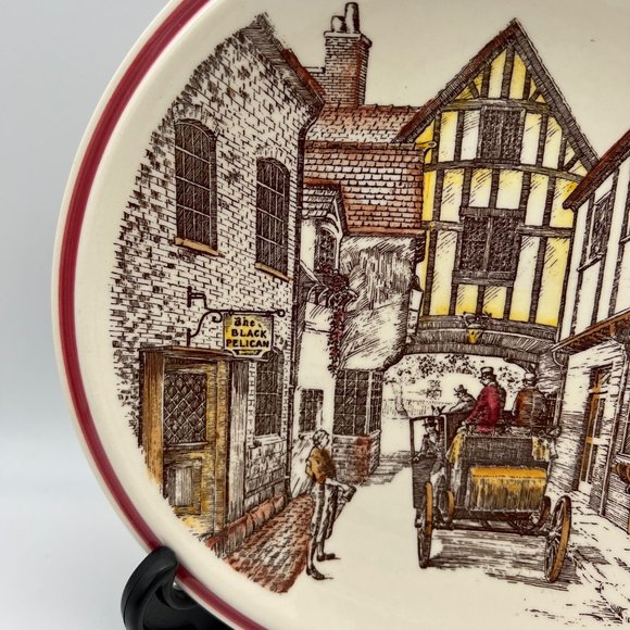 Vernon Kilns Bits of Old England Collectible Plate Number 4 Motor Car 8.25" - Picture 4 of 6
